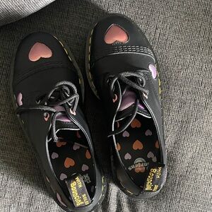 Dr. Martens Black Shoes with Heart Accents
